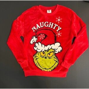 The Grinch Naughty Velour Women’s Top Sz XSmall